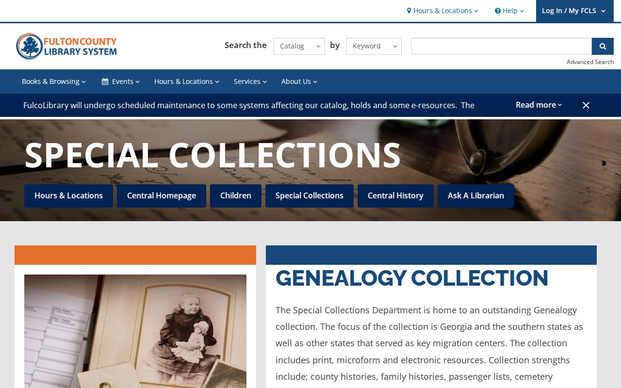 Fulton library genealogy collections for Union City family research