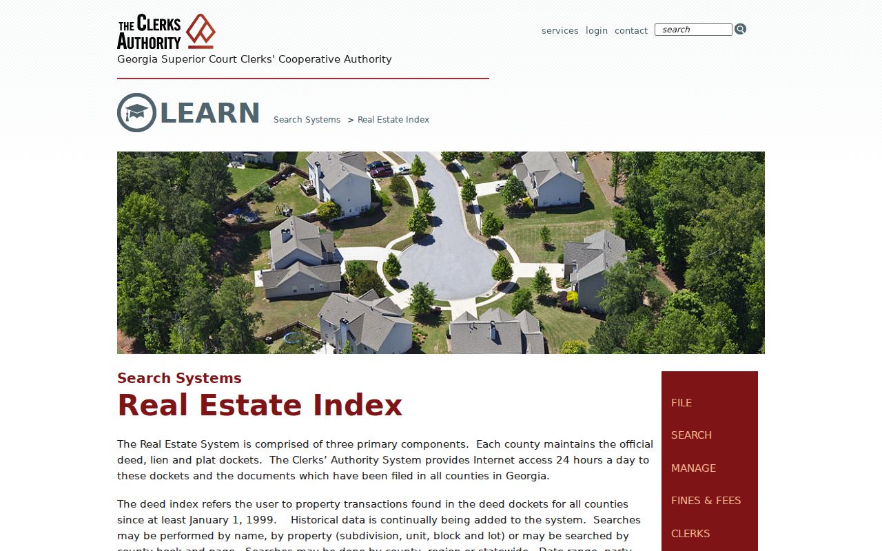 Georgia GSCCCA real-estate index coverage information for Union City deed research