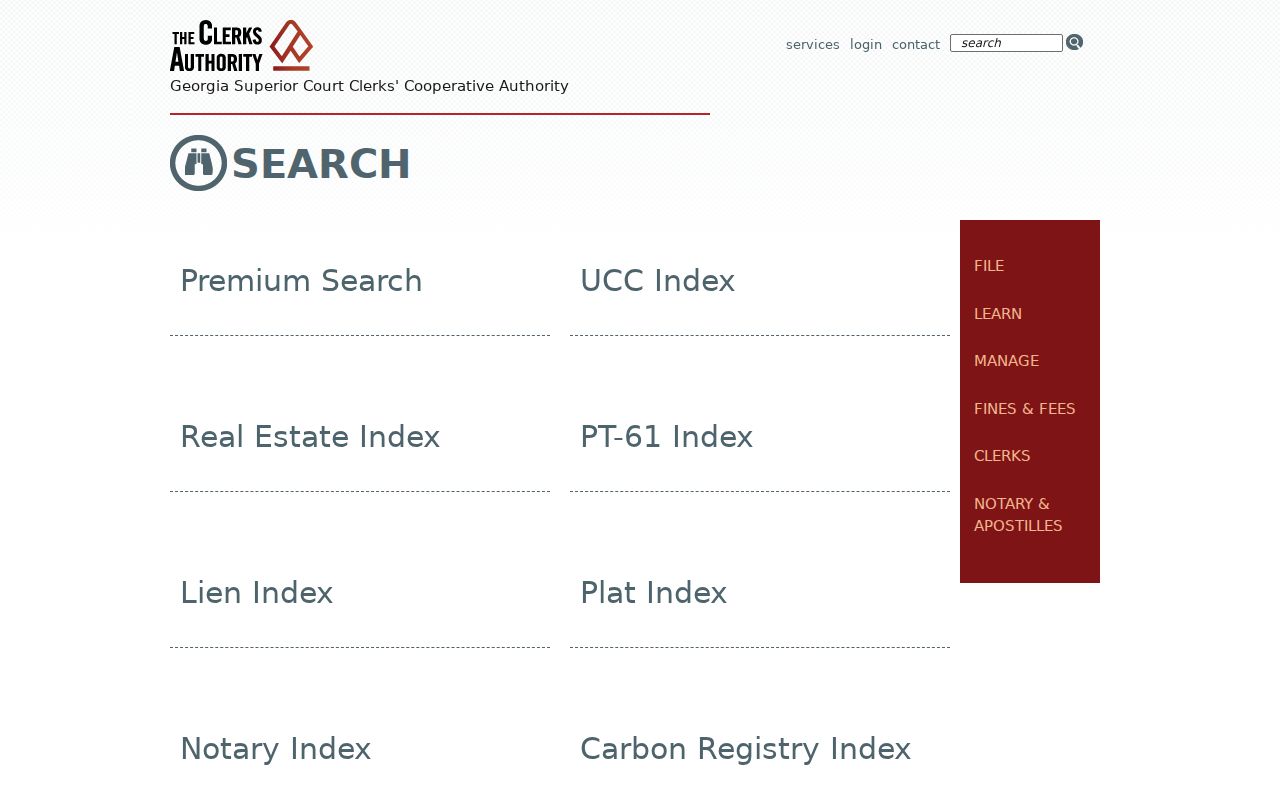 Georgia clerk search directory for deeds and related records