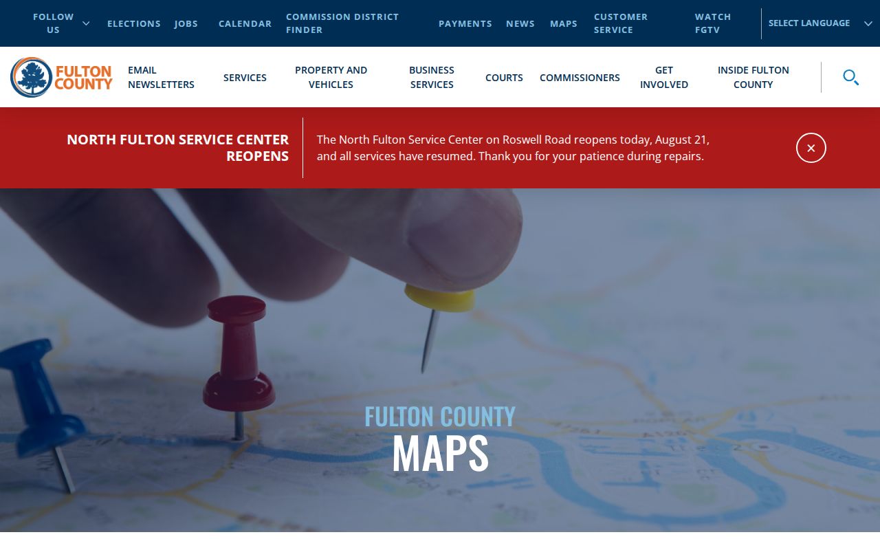 Fulton County maps and locators for Union City ZIP research