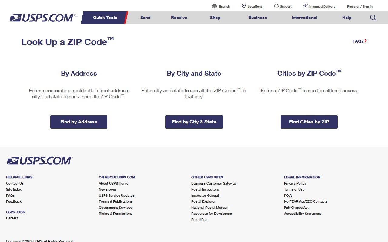 USPS ZIP Code Lookup for a Union City mailing address